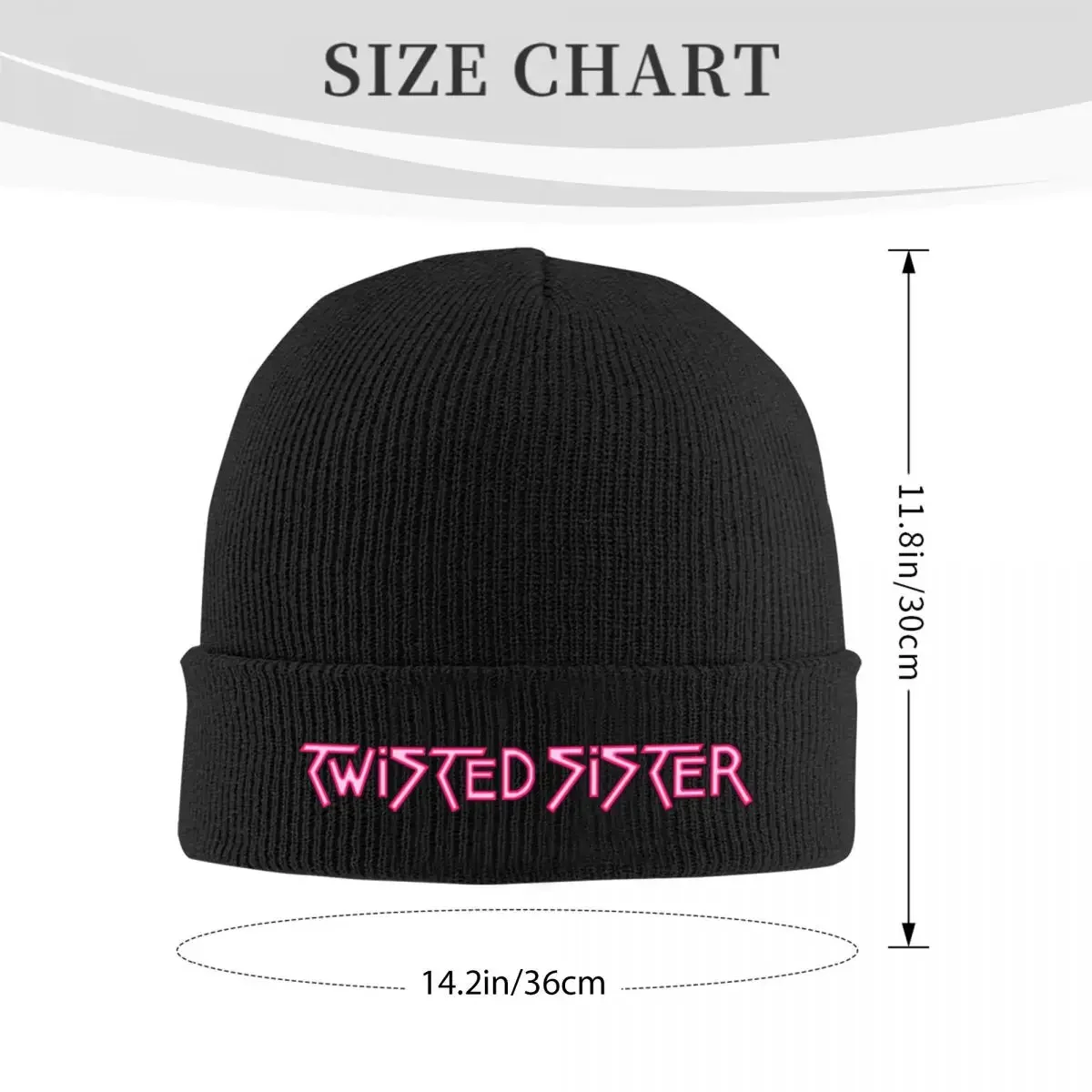 Heavy Metal Band Twisted Sister Cuff Beanie Dla Mężczyzn Kobiety Zimowa Ciepła Dzianinowa Czapka Czaszka