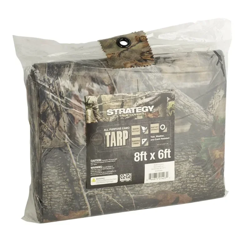 

2025 True Cover Weather Resistant All Purpose Polyethylene Camo Tarp 8’ x 6’