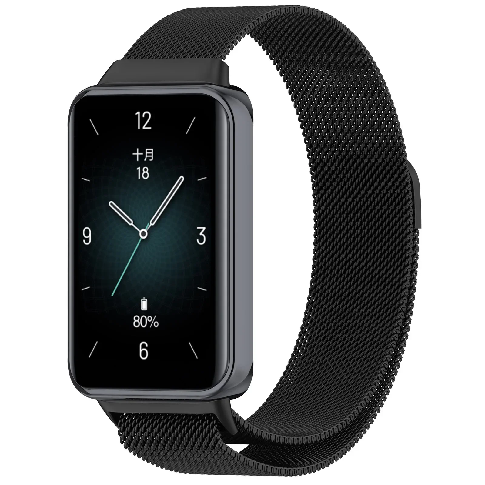 Honor Band用ミラネーゼループストラップ,ステンレススチール製磁気ブレスレット,Huawei Honor Band9用メタルリストバンド