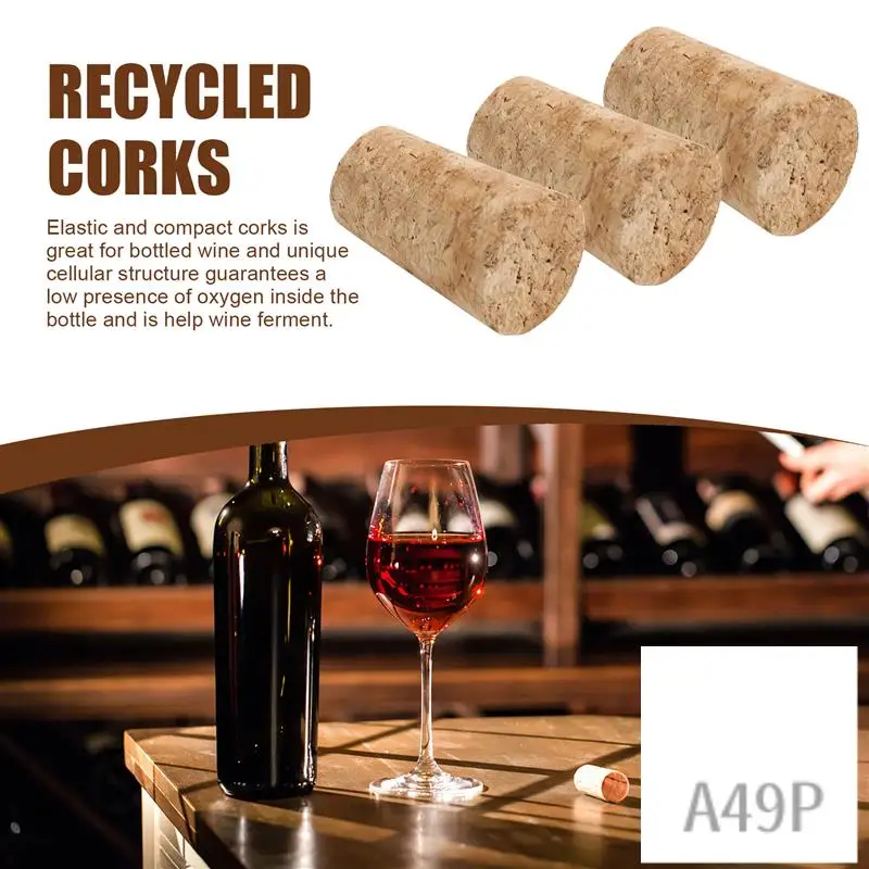 

P4-100Pcs Tapered Wine Cork Reusable Wood Corks Creative Portable Sealing Wine Stopper Wine Bottle Cover For Bottles Wine