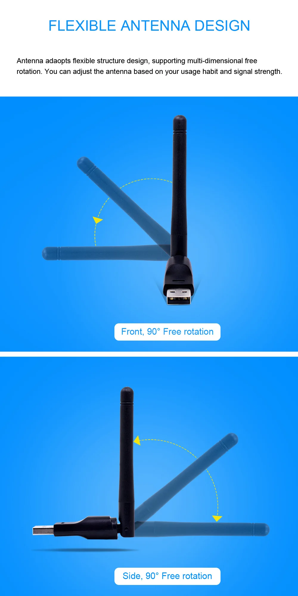 150Mbps RTL8188 USB صغير واي فاي محول 2.4 جيجا هرتز بطاقة الشبكة اللاسلكية 802.11 b/g/n استقبال واي فاي LAN دونغل ل مجموعة صندوق علوي RTL8188