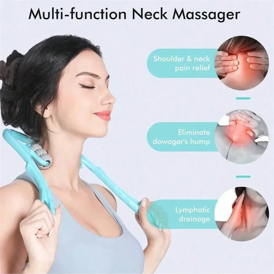 2026 Portable and Easy to Use 1PC Neck Massager, Neck Roller Suitable for Arm, Legs, Back, Shoulder, and Relaxer