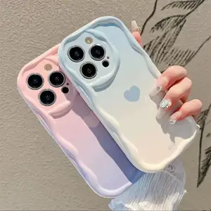 Gradiente Caso de corazón Love para Oppo A78 A58 A18 A38 A98 A79 F17 F19 F11 F9 Reno 11 12 Pro 5G 12F 11F 5 6 7 4 Pro 5f Cubierta suave 10 Mejores Caso F9 de Oppo F9 de 10 ventas - №3