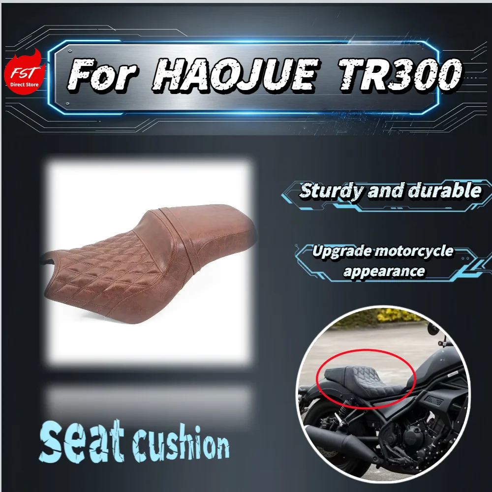 For Haojue TR300 Comfortable Integral Dual Seat Cowl High Low Square Cushion Modified Motorcycle Accessories