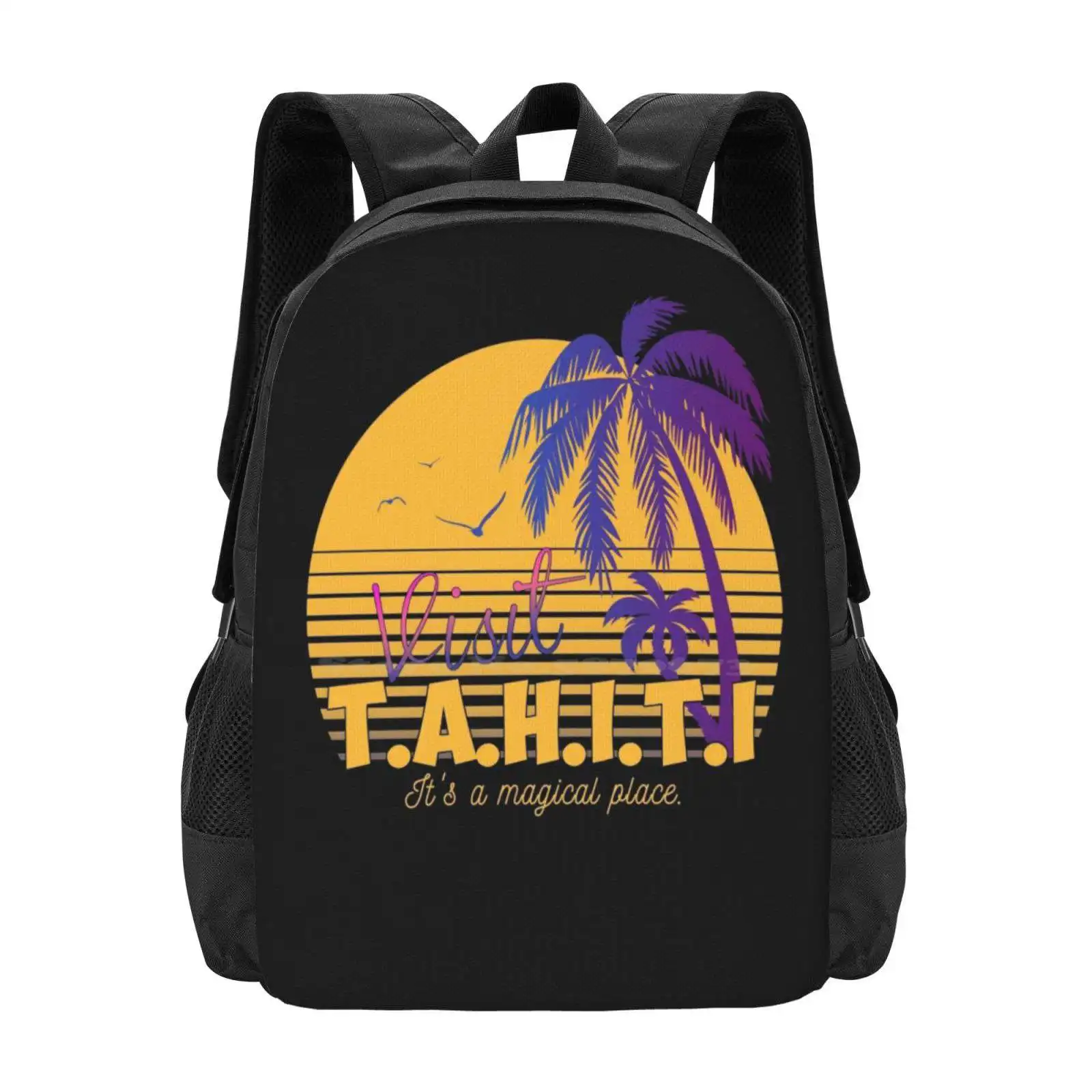 Magical Tahiti Aos Sheild Pattern Design Bagpack School Bags Tahiti Aos S H I E L D Magical Place Phil Coulson Agent Coulson