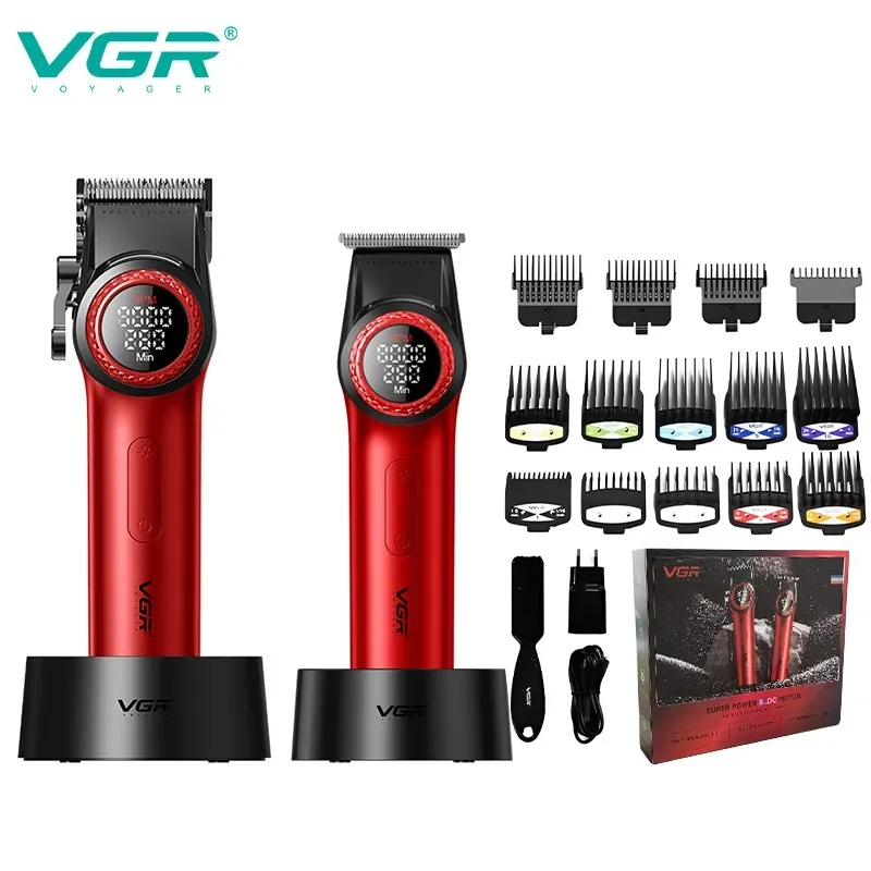 VGR Haartrimmer Professioneel Knipapparaat Elektrisch Kapperstondeuse Verstelbaar 9000 RPM Metaal Trimmer voor mannen V-001 V-977