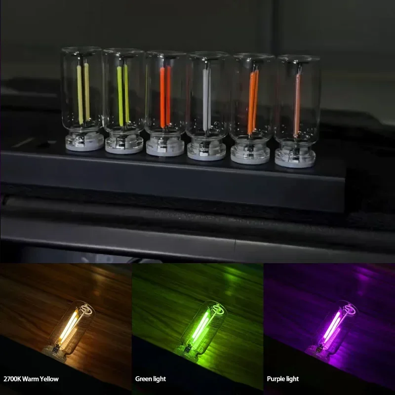 LED filament glass bulb 5V retro bulb touch dimming USB night light car decoration incandescent light eye protection lighting
