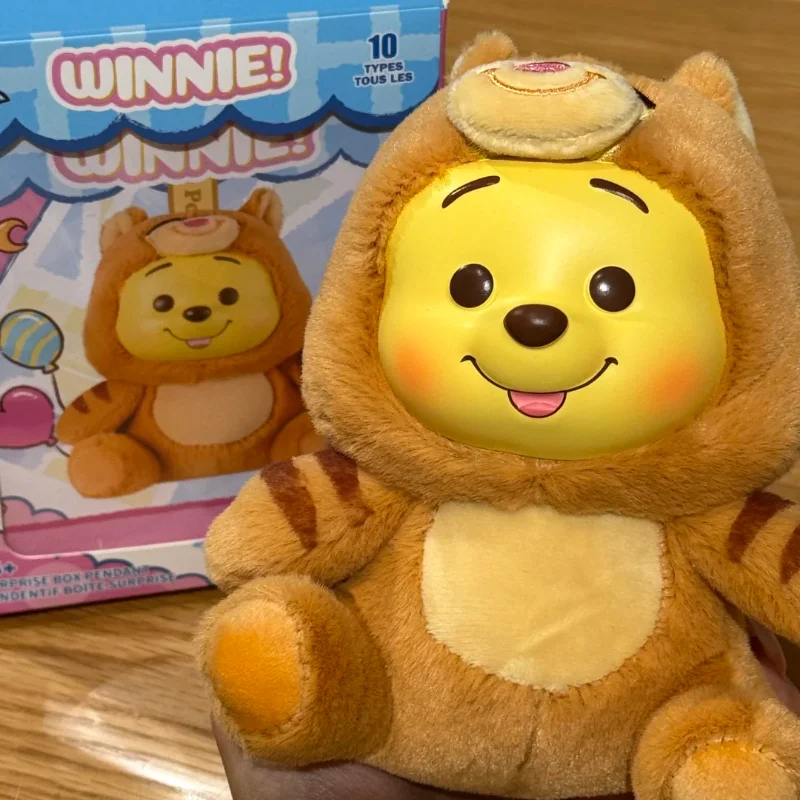 

Слепая коробка Disney Медведь Пух серии Непослушная вечеринка Виниловый плюшевый кулон Детская милая модель Подарок на день рождения Украшение игрушки