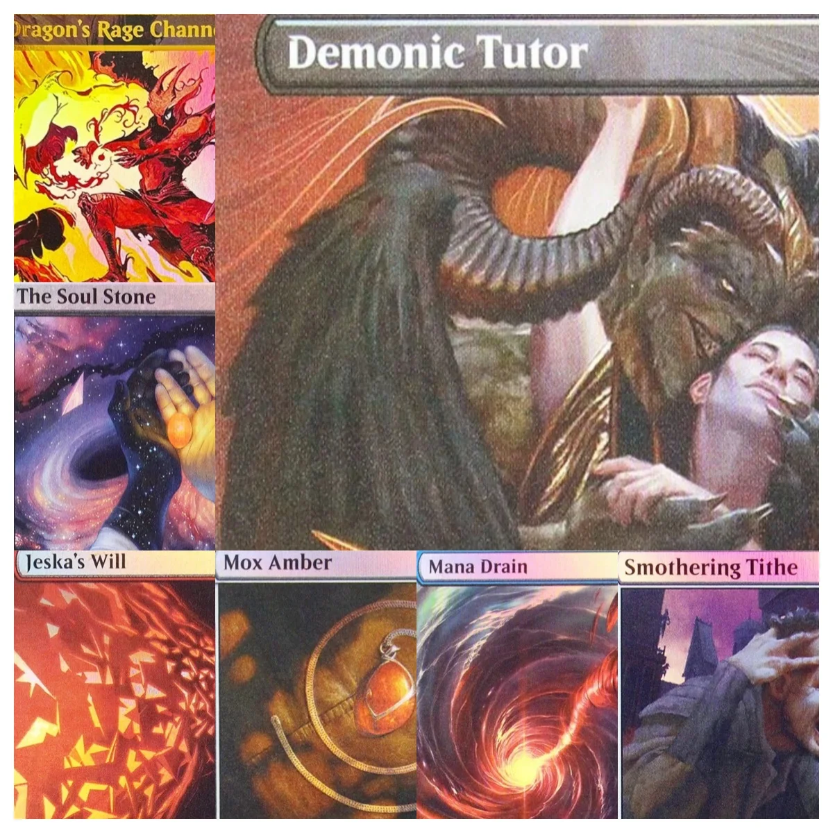 

"Demonic Tutor Doubling Season The Soul stone" Foil Magical Proxy Cards Top Quality Board Playing Game Trading Cards