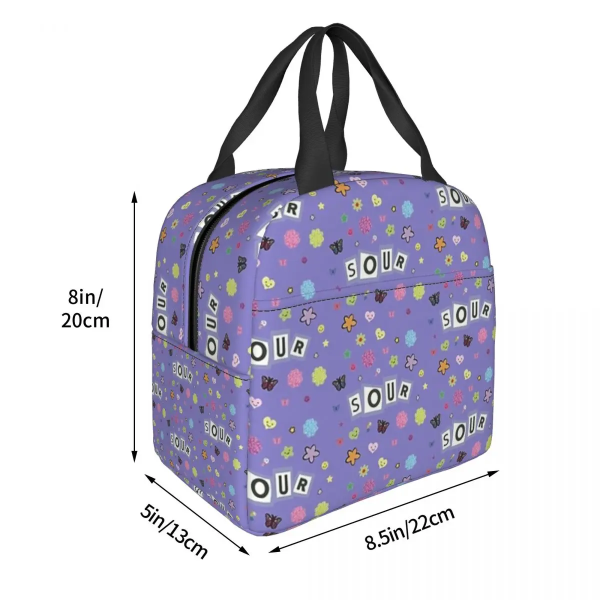 SOUR STICKERS OLIVIA RODRIGO Lunch Bags Insulated Bento Box Waterproof Lunch Tote Resuable Picnic Bags for Woman Children Office