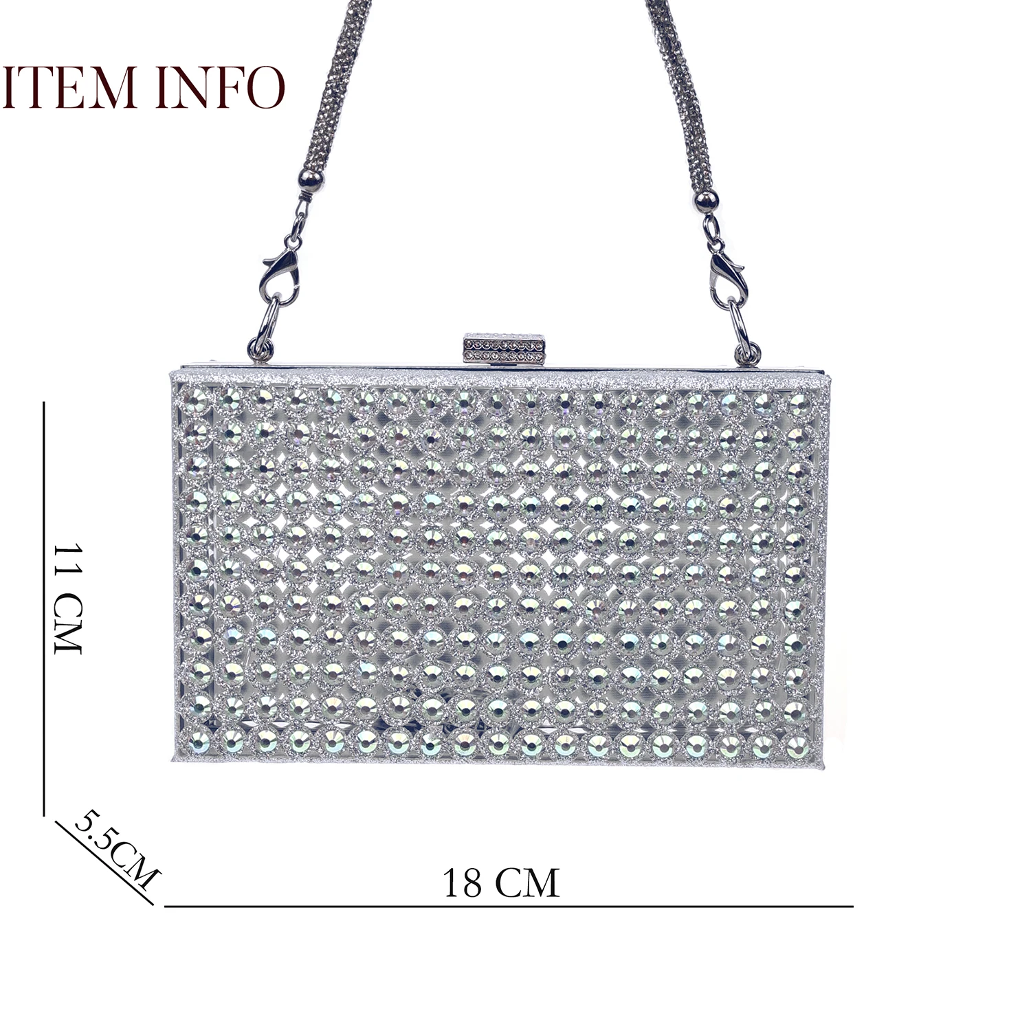 QSGFC New Arrival Popular Cutout Style Italian Design Silver Color Noble Three-Dimensional Bag With Elegant High Heels Shoes