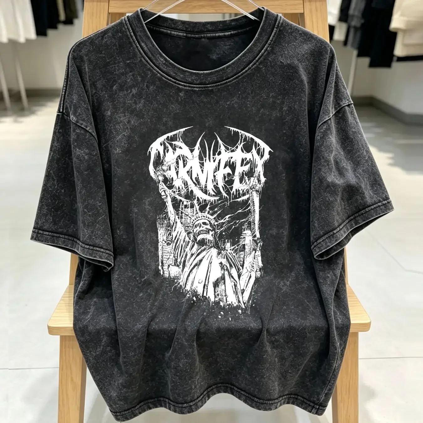 washed T Shirt Authentic Carnifex Band Liberty S 3XL NEW vintage Washed Stylish streetwear Breathable homme Unisex Casual