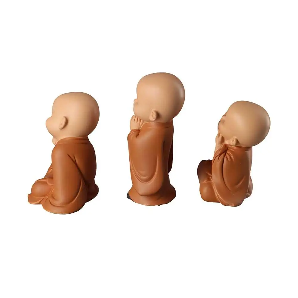 مكتب المنمنمات الدين بوذا سيارة زخرفة الراتنج حالة الراهب الصغير بوذا الراهب تمثال الراهب الصغير تمثال الراهب حلية