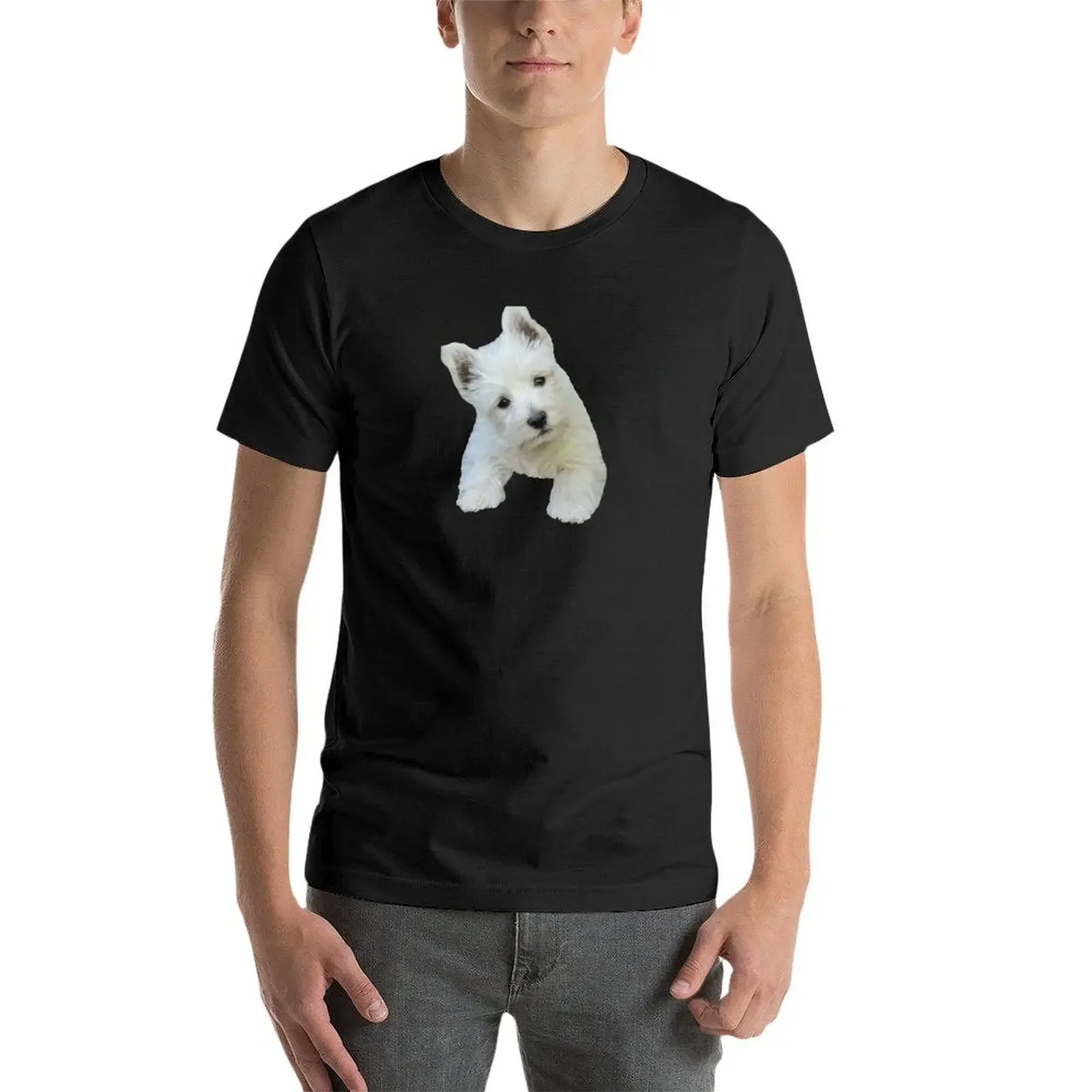 West Highland White Terrier Puppy portrait 6 T-Shirt essential t shirt korean fashion customizeds anime clothes outfits for men image 4