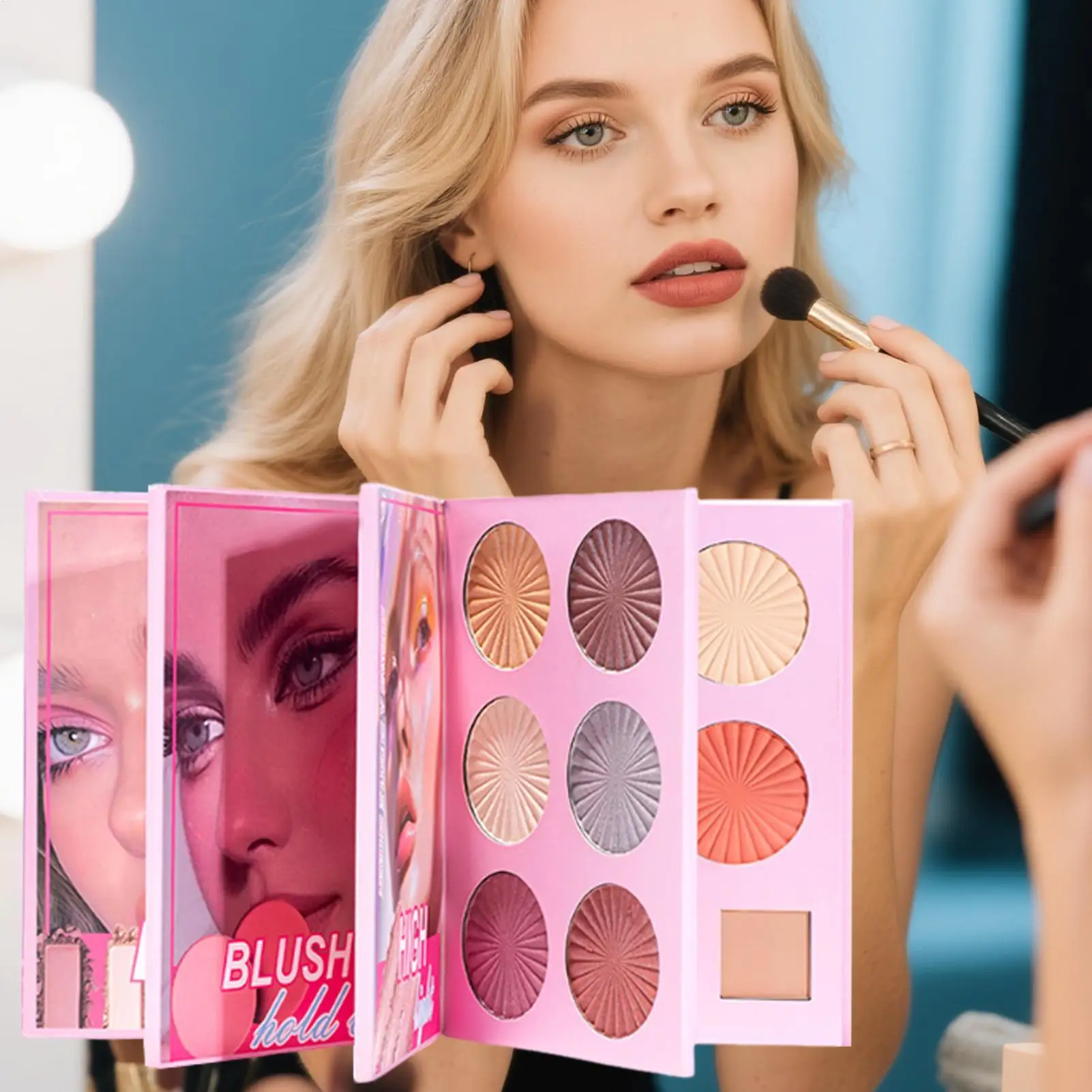 24 لونًا من ظلال العيون و6 ألوان من لوحة مكياج تحديد وتسليط الضوء على أحمر الخدود، متعددة الوظائف لمكياج الوجه #2