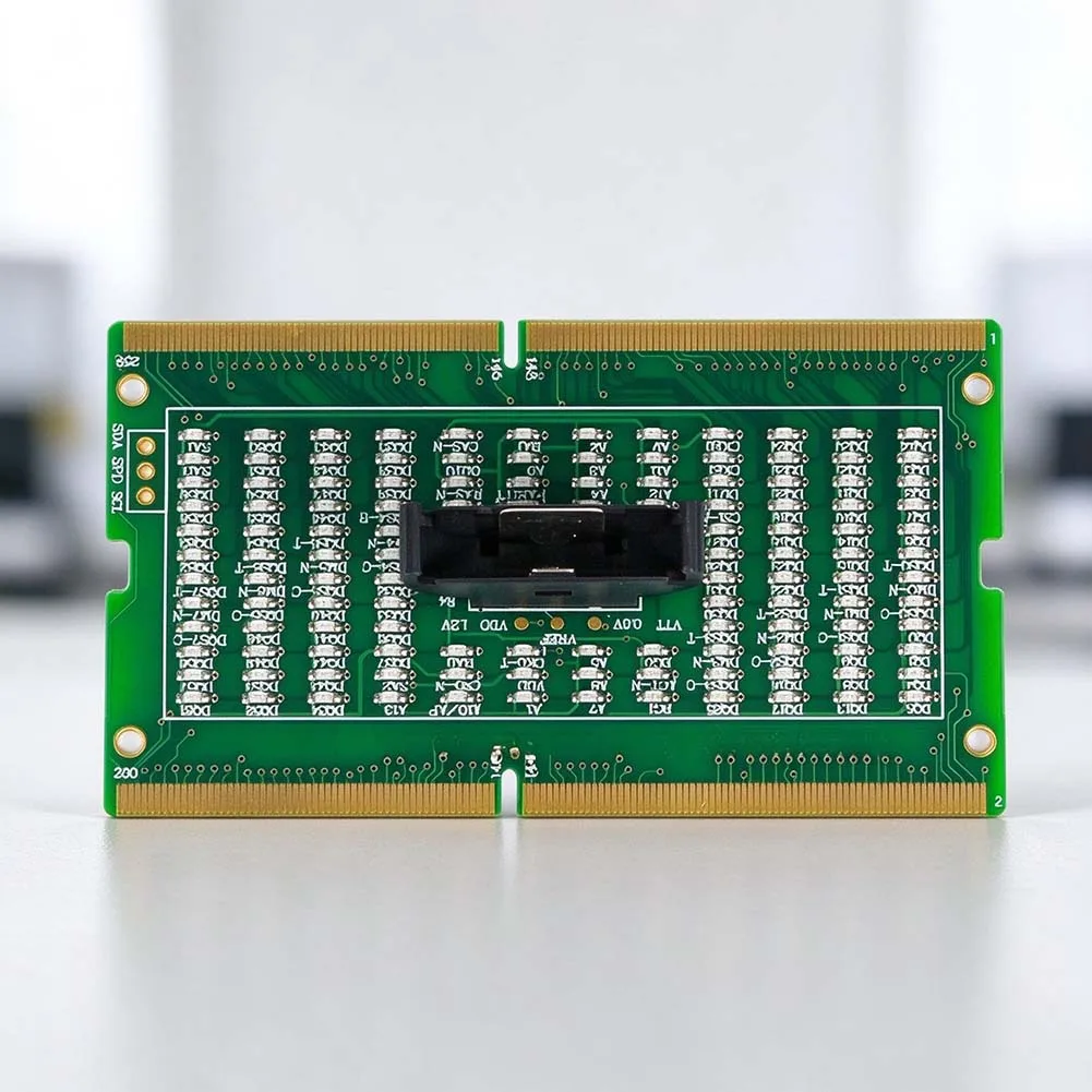 SO-DIMM Memory Diagnostic Card for DDR4 DDR3 Laptops with Dual-Direction Operation and Clear LED Signal Line Status Display