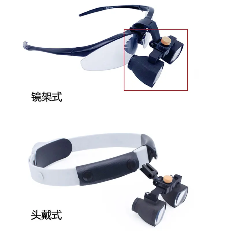 Dental 2.5X 3.5X  Flat Magnifying glass Loupe Binocular Magnifier Working Distance 420mm Dentist Tool