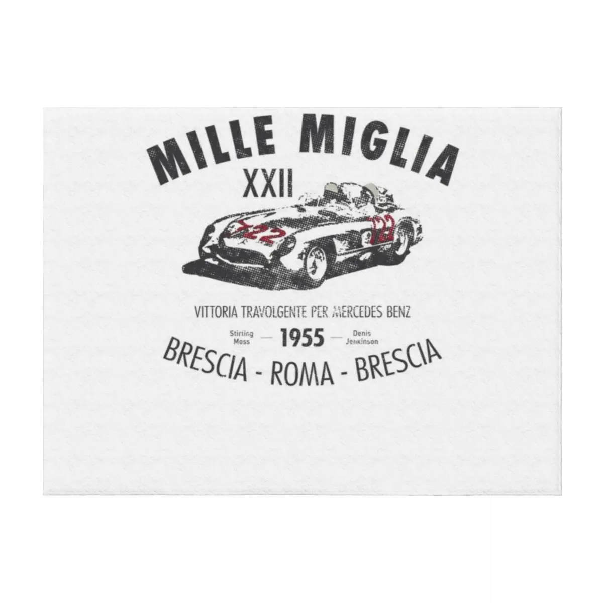 

Mille Miglia 1955 Throw Blanket Hair Soft Plush Plaid Single Flannel Fabric Blankets