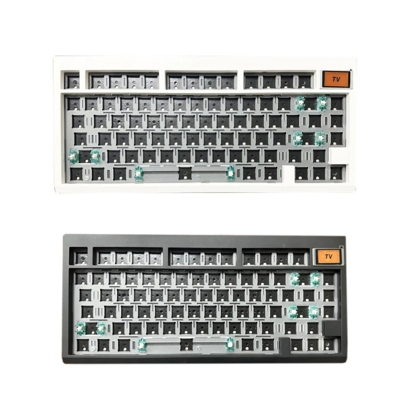 

GMK81 Mechanical Keyboard DIY 81Keys 1 knob Support BT5/2.4G/TypeC Convenient Switches Replacement QXNF