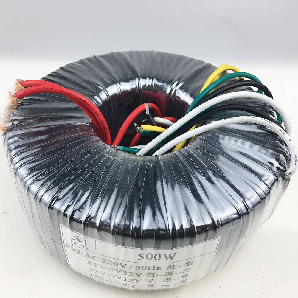 Imagem -05 - Amplificador Transformador Toroidal 500w 220v para Dual 32v Dual 12v Único 12v Amplificador de Áudio Fonte de Alimentação