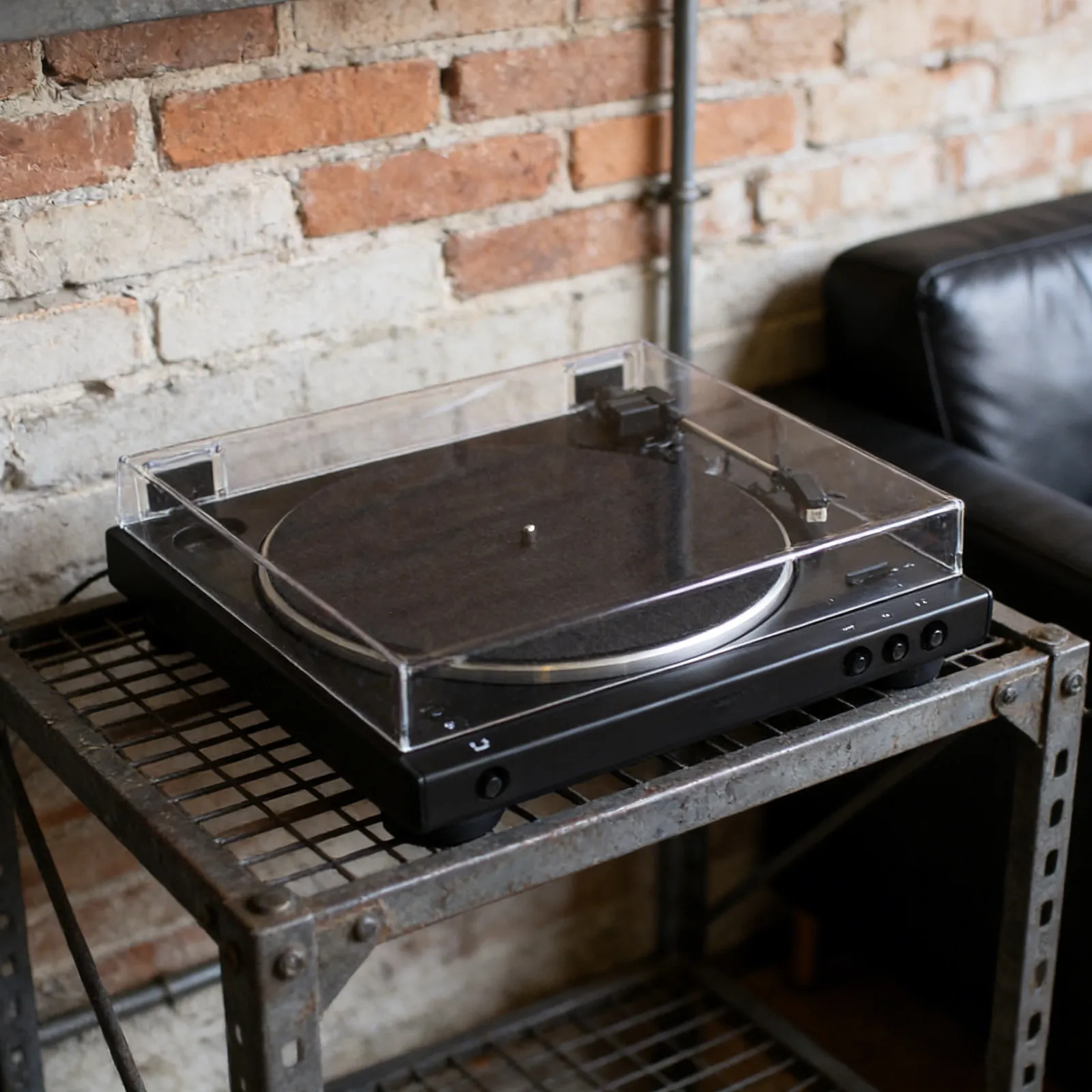 Turntable Dust Cover Clear Acrylic Removable Hinged Vinyl Record Player Protective Cover Compatible with Audio- At-Lp60x