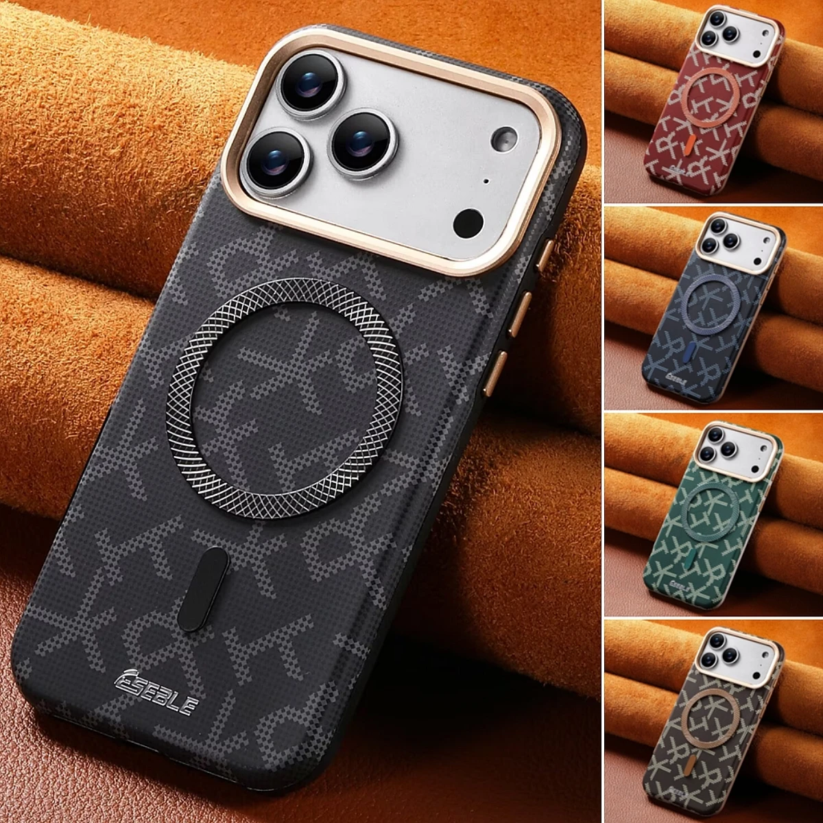 Business Matte Leder Magnetische Drahtlose Lade Fall Für iPhone 17 16 15 14 13 Pro Max Fall Luxus Stoßfest Abdeckung Etui