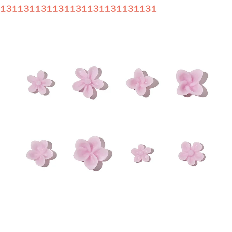Embellissements de manucure pour ongles à pression, breloques colorées en frangipanier, décor Floral 3D à cinq pétales, 50 pièces