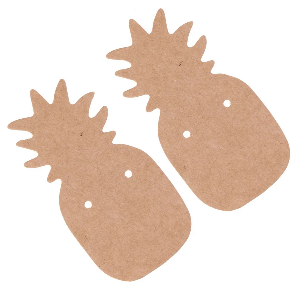 

200 pcs Kraft Paper Earring Display Cards Ear Studs Tags Jewelry Organizers Brown Holders For Craft Fairs Countertop Showcase