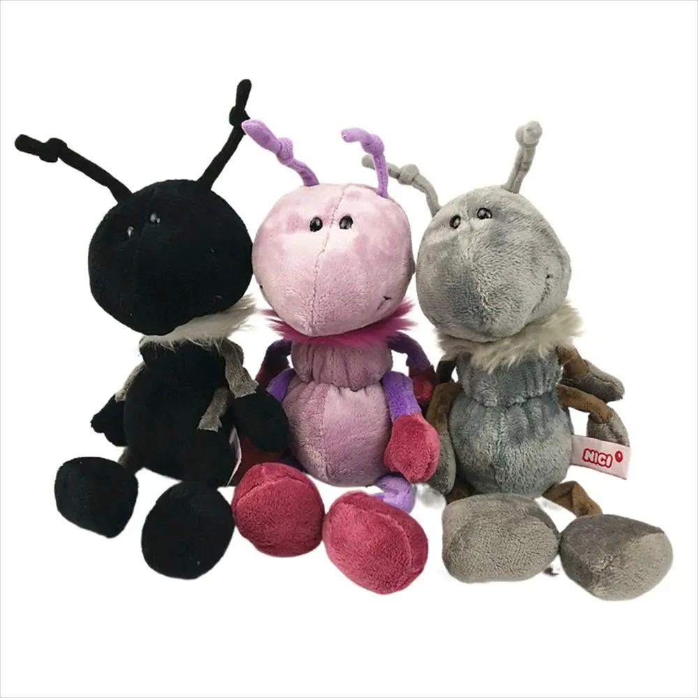 Boneka semut mewah mainan empuk dengan syal serangga mainan Ant Peluche boneka simulasi boneka binatang mainan anak-anak