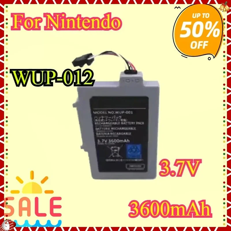 

New For WUP-012 Rechargeable Battery 3600mAh Lithium Battery for Nintendo Wii U Gamepad Wireless Controller Replacement Battery