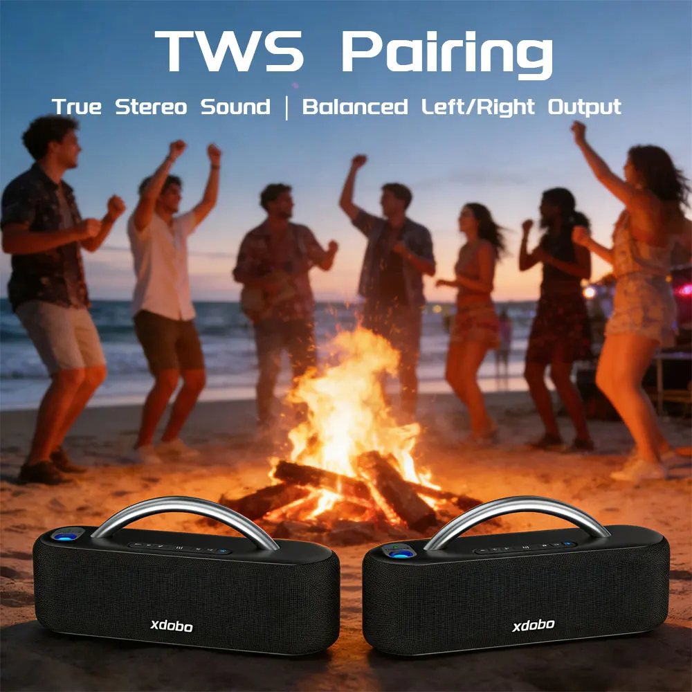 

Outdoor Camping Super Bass 100W XDOBO Bluetooth Speaker Wireless Subwoofer Projector Lamp Starry Sky Portable Travel Music Box