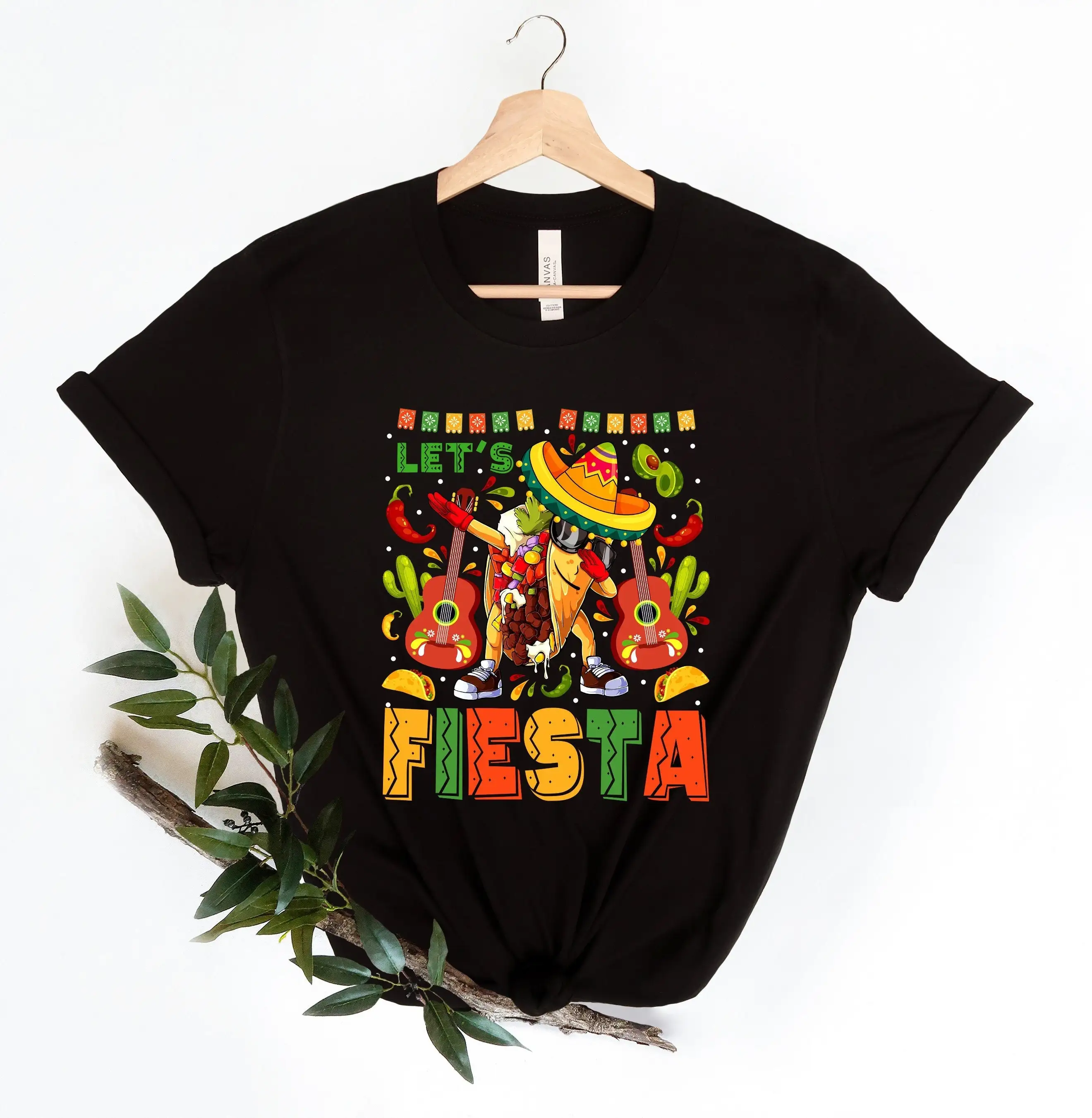 Taco T Shirt Cinco De Mayo Lets Fiesta Mexican 5 Festival Party Latina Tequila