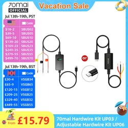 70mai Adjustable Hardwire Kit UP06, 70mai Hardwire Kit UP03, Type-C Interface 24H Parking Surveillance 70mai UP03 70mai UP06