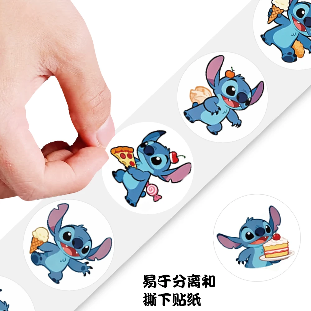 50 Uds. Divertidos dibujos animados de Disney Stitch comida pegatina de dibujos animados DIY teléfono portátil equipaje monopatín pegatinas de grafiti diversión para niños