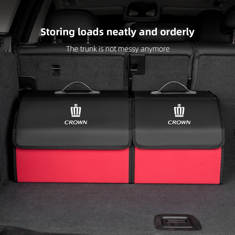 Car Trunk Storage Bag Leather Camping Box Collapsible For Toyota Crown JZS171 JZS171W JZX175 JZX171 GRS180 181 182 183 184 20