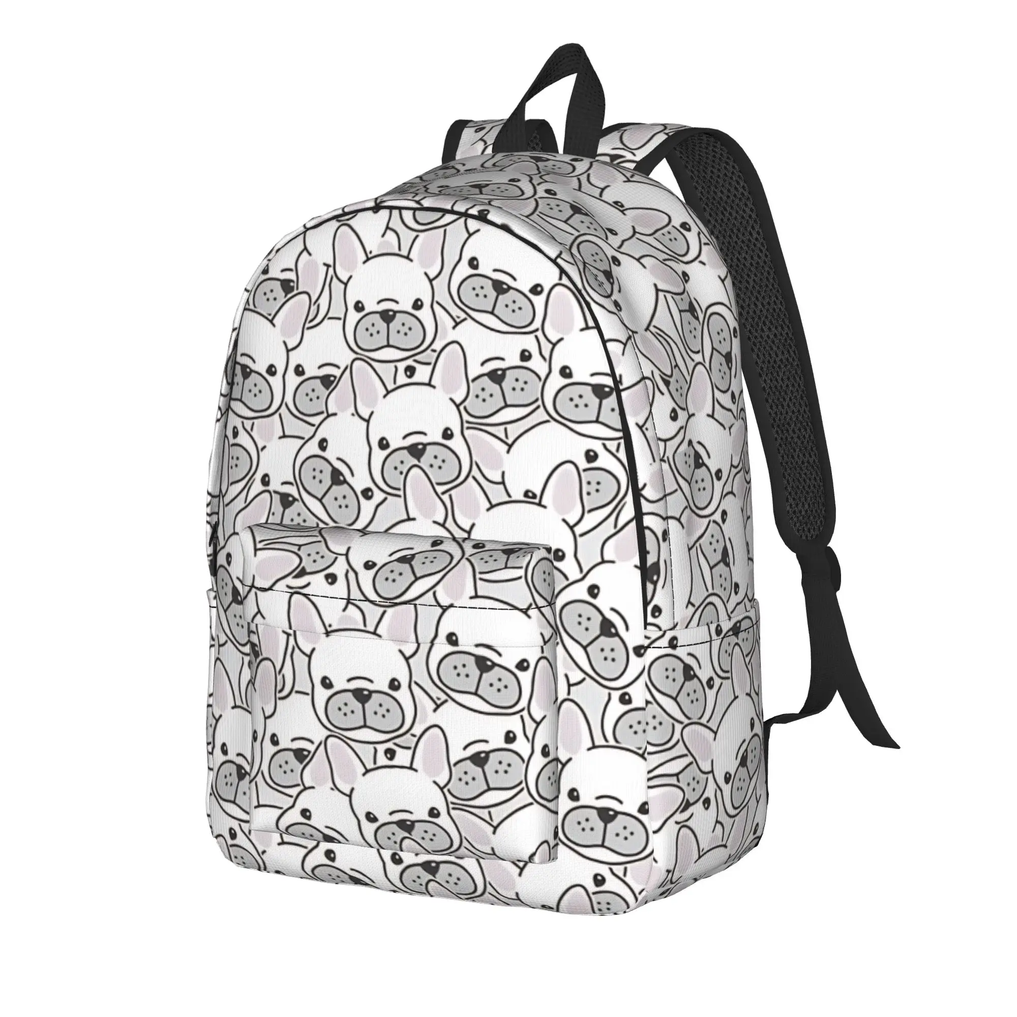 French Bulldog Pack  Backpack for Men Women Fashion Student Work Daypack Dogs Pattern Laptop Computer Shoulder Bag Gift