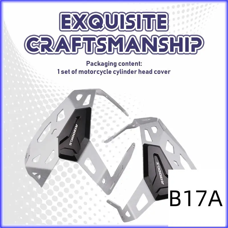 

BT-Защита головки блока цилиндров мотоцикла, защита головки блока цилиндров для BMW R1300GS, защита двигателя для BMW R1300GS, серебристый + черный