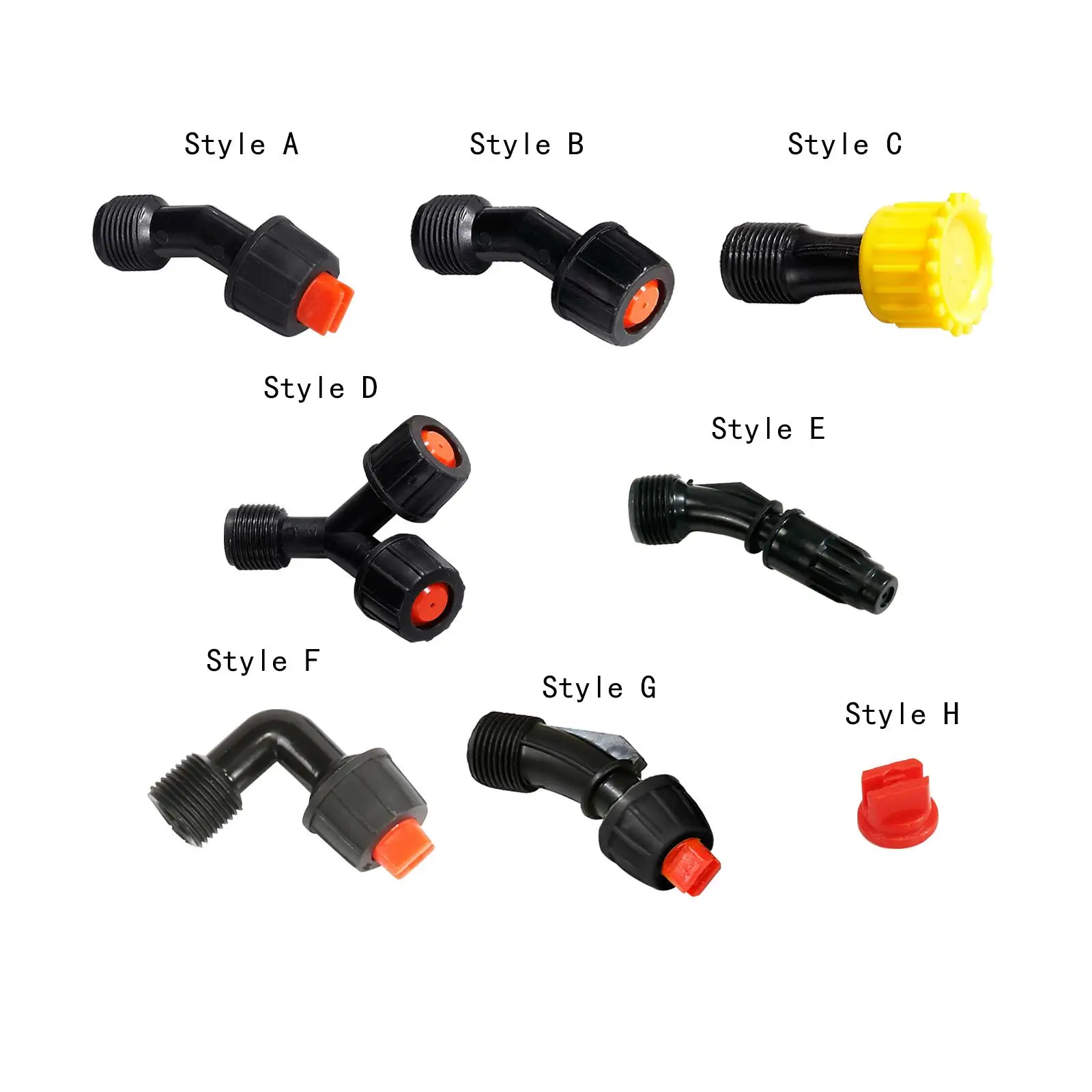 Multifunctional Spray Nozzle Tips Adjustable ABS Garden Hose Sprayer Replacement for Knapsack Pump Sprayer Use