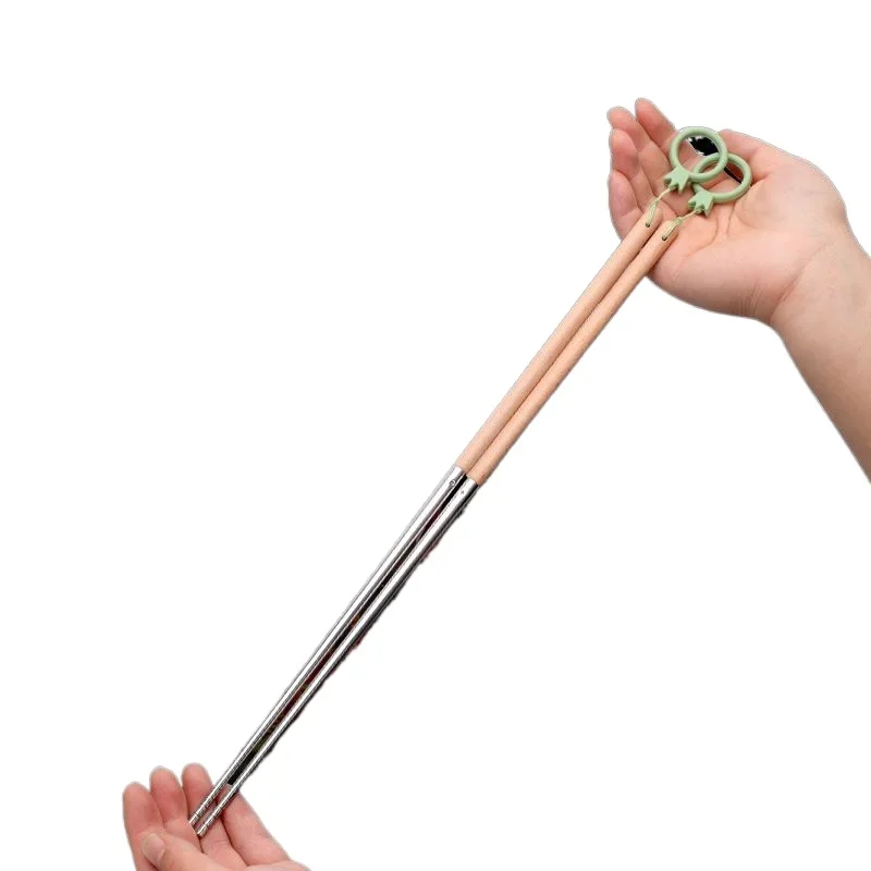 

Anti-scald Fried Youtiao Long Chopsticks Hanging Stainless Steel Extended Chopsticks Fried Household Hot Pot Tableware Kitchen