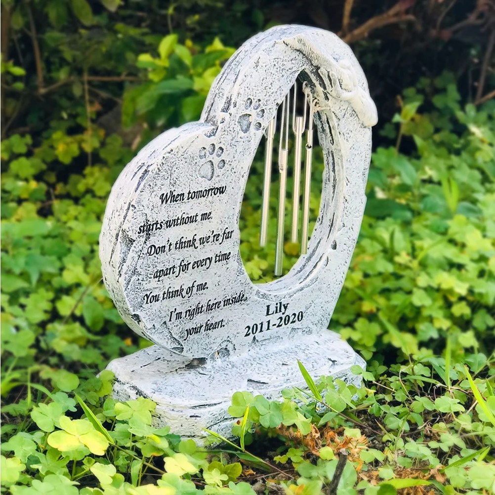 

Memorial Stone Resin Material Indoor Outdoor Bedroom Backyard Pet Grave Tombstone Dog Cat Pet Supplies