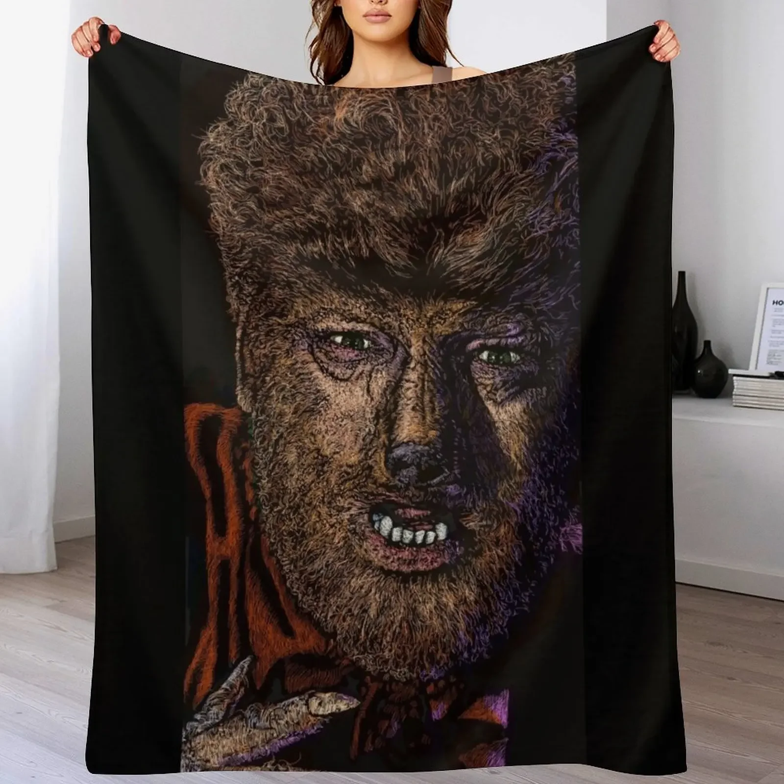 

THE WOLFMAN - 1941 Throw Blanket Easy Care Comfortable Blanket for Couch