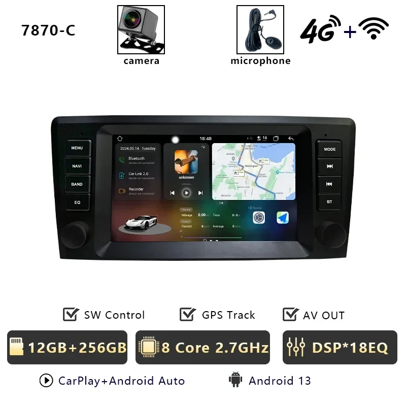CHSTEK Autoradiostation Carplay Android13 Voor Volvo S60 S40 V40 V70 XC70 XC90 2000-2004 Multimedia navigatie GPS Bluetooth