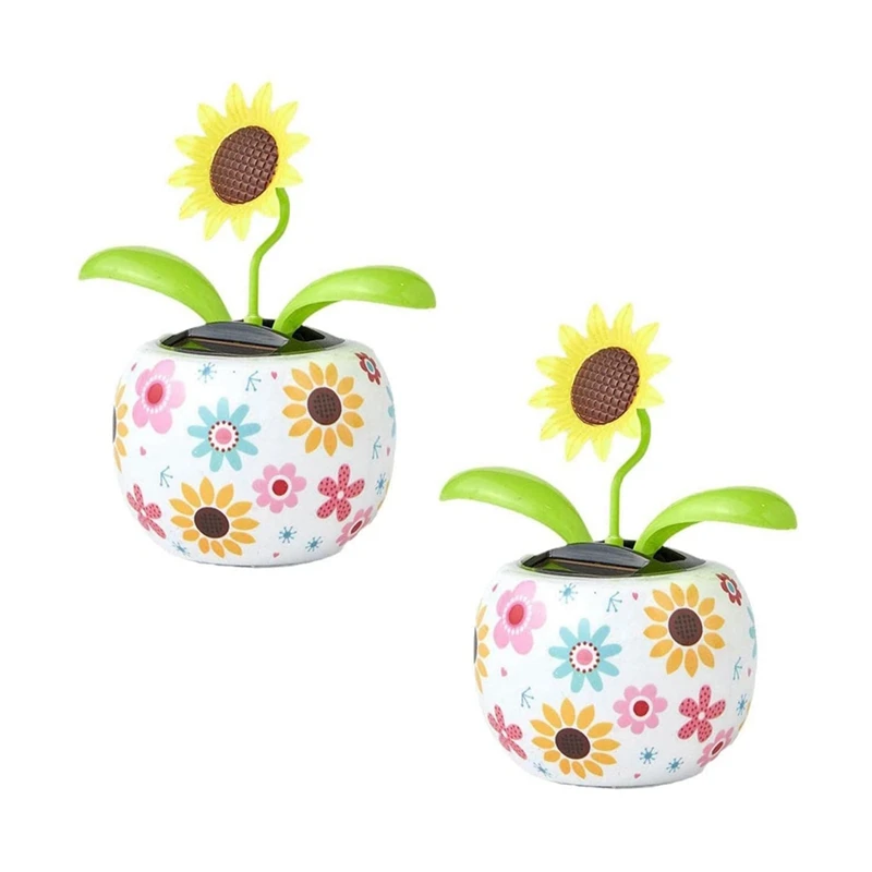 Sunflower Solar Dancing Flower Solar Toys Solar Powered Swinging Animated Dancer Toy Office Desk Car Decoration For Car