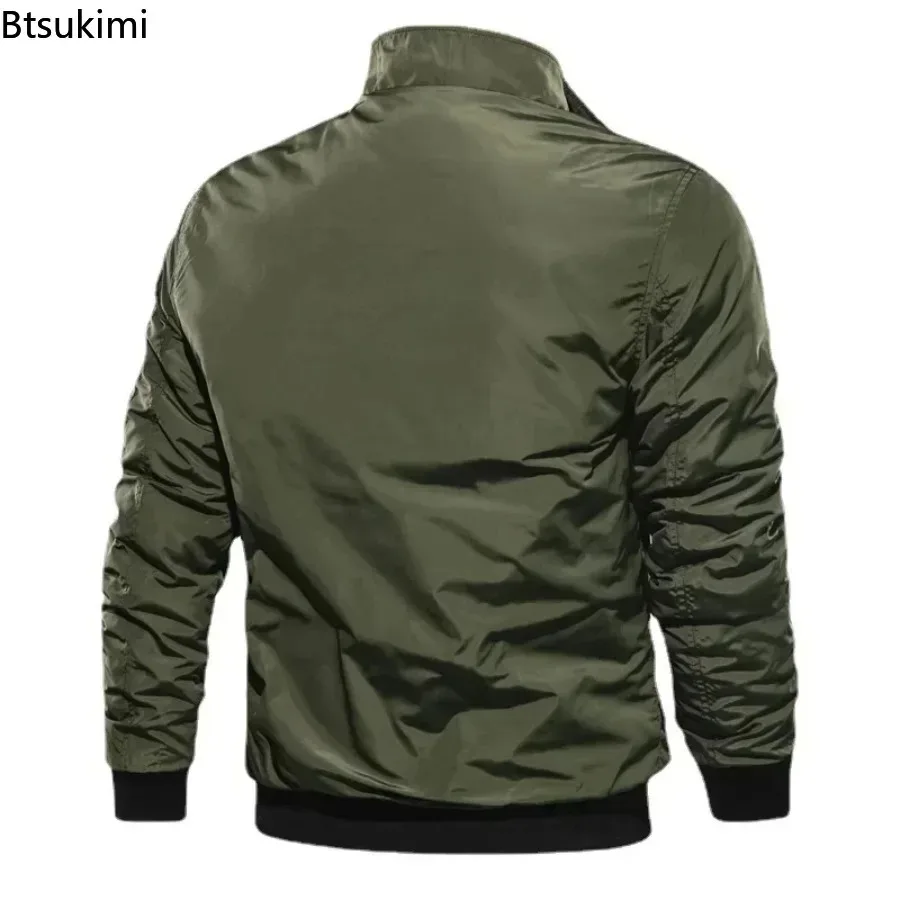 2026 Men\'s Fashion Cotton Warm Jackets Slim Fit Bomber Jacket  Autumn Winter Outdoor Casual Long Sleeve Warm Coats for Men 5XL