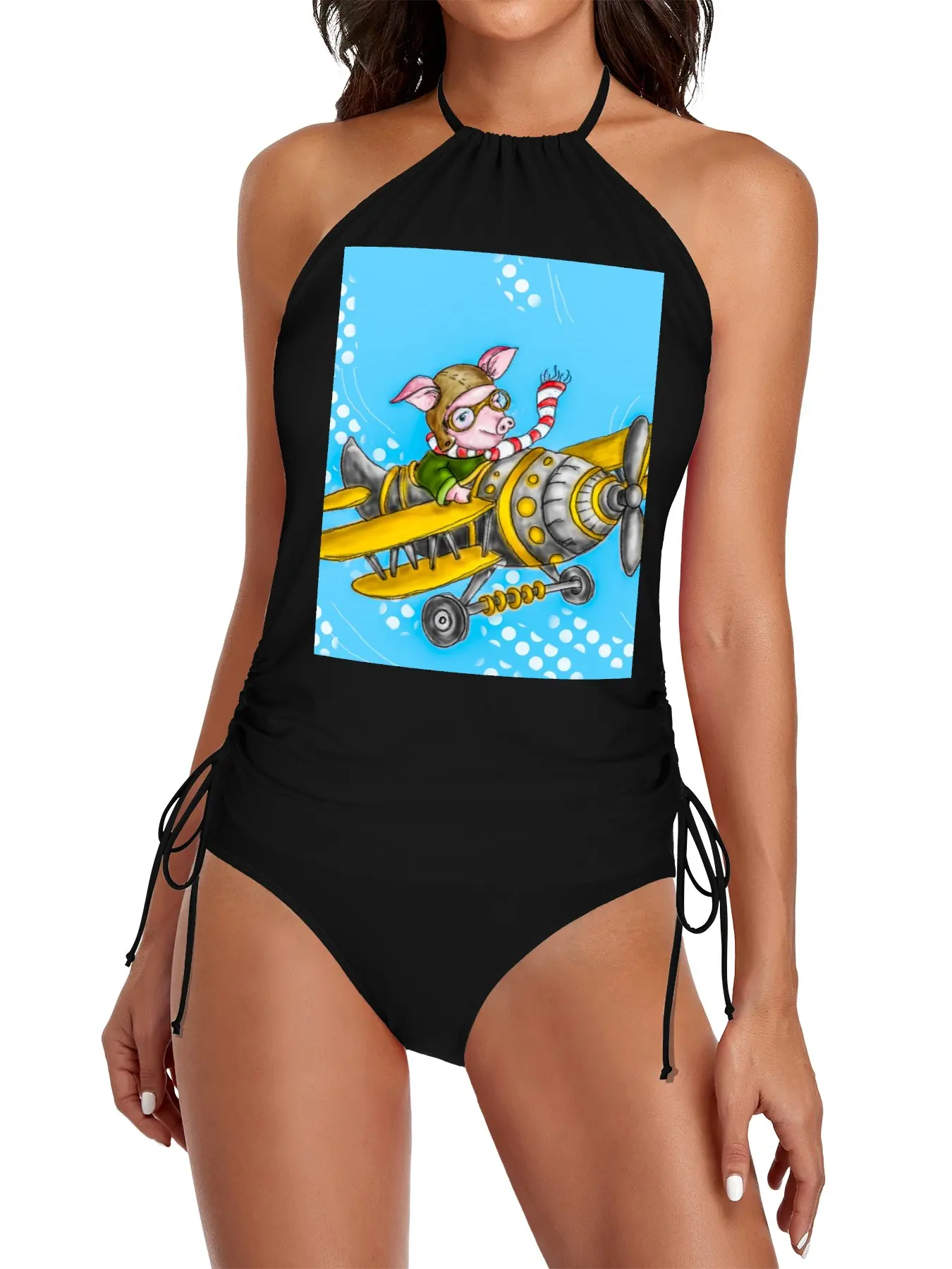 

When pigs fly Split Swimsuit Set 2 piece swimsuit swimwear woman women's beach clothes