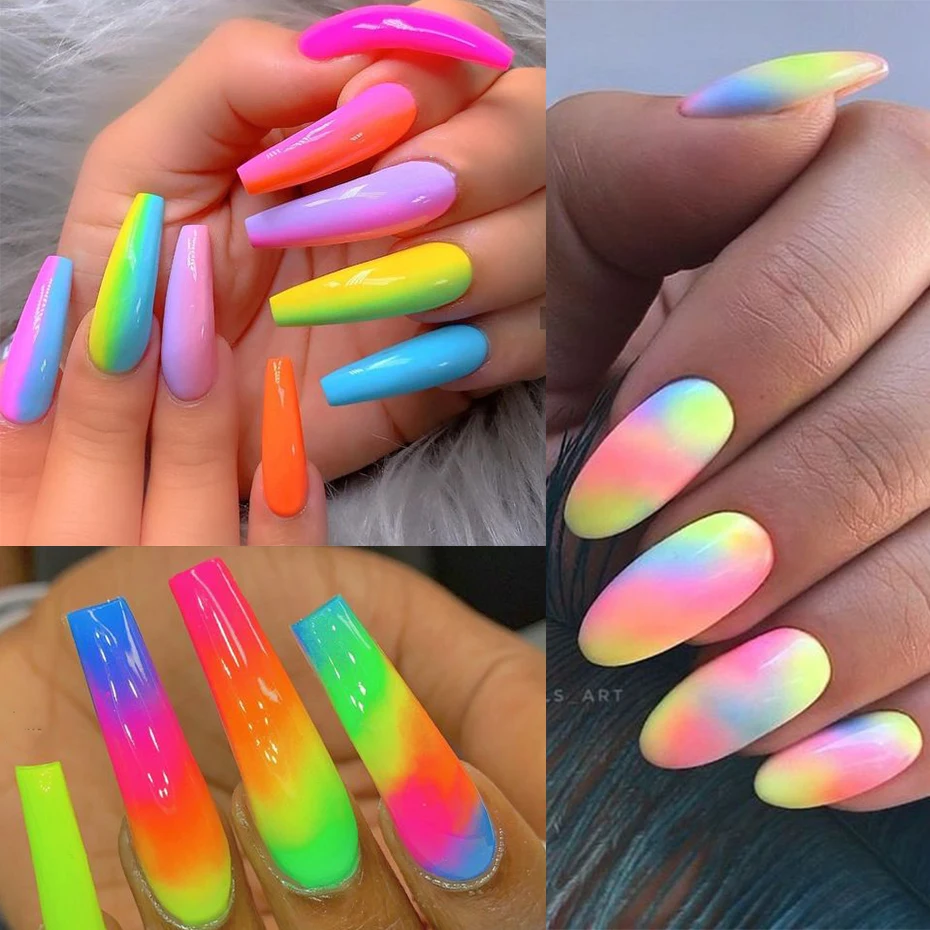 12 siatek kolorowy neonowy proszek fluorescencyjny Pigment brokat do paznokci urok DIY paznokcie artystyczne dekoracje Pigment pył Manicure rysunek — zdjęcie 5