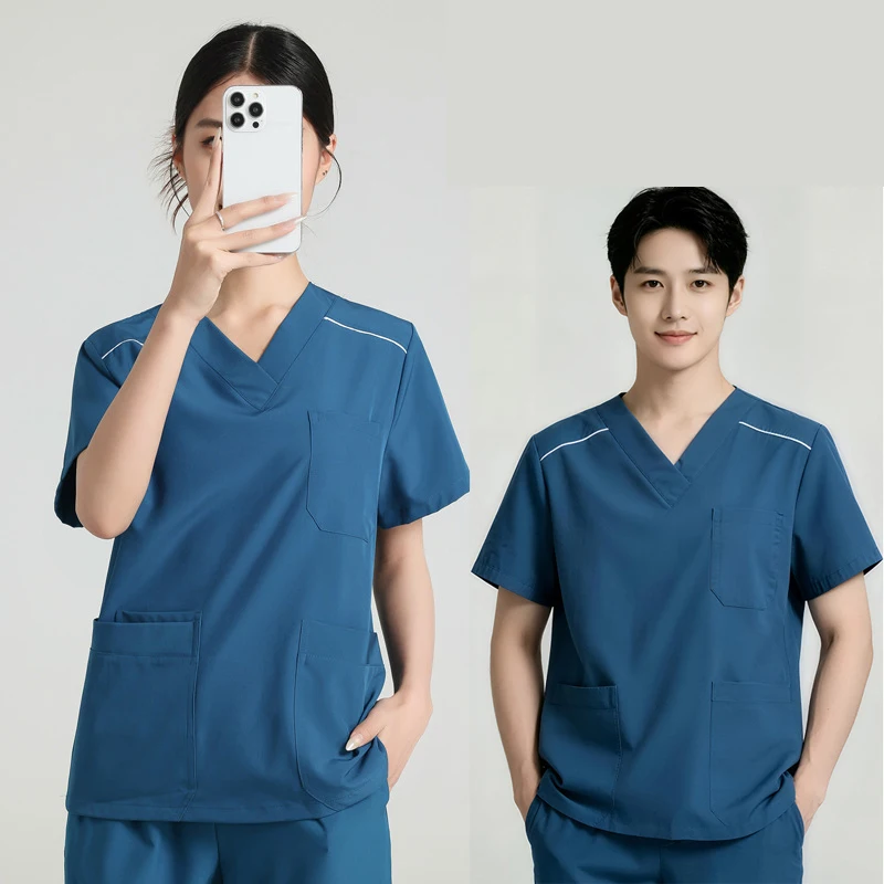 Elastic quick-drying hand scrub suit operating room scrub suit dental and oral hospital nurse uniform