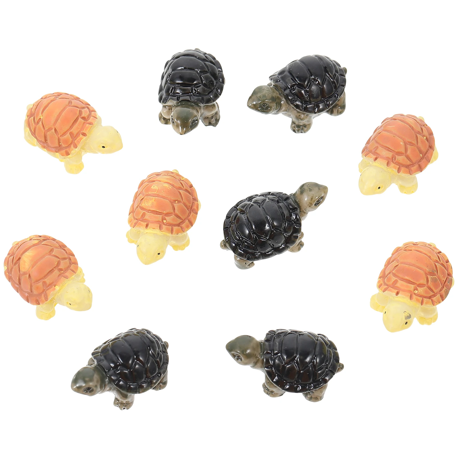 

10 Pcs Resin Turtle Decor Small Adornment Ocean Animal Figurines Mini Turtles Statue Lifelike Appearance Excellent Gift Stylish