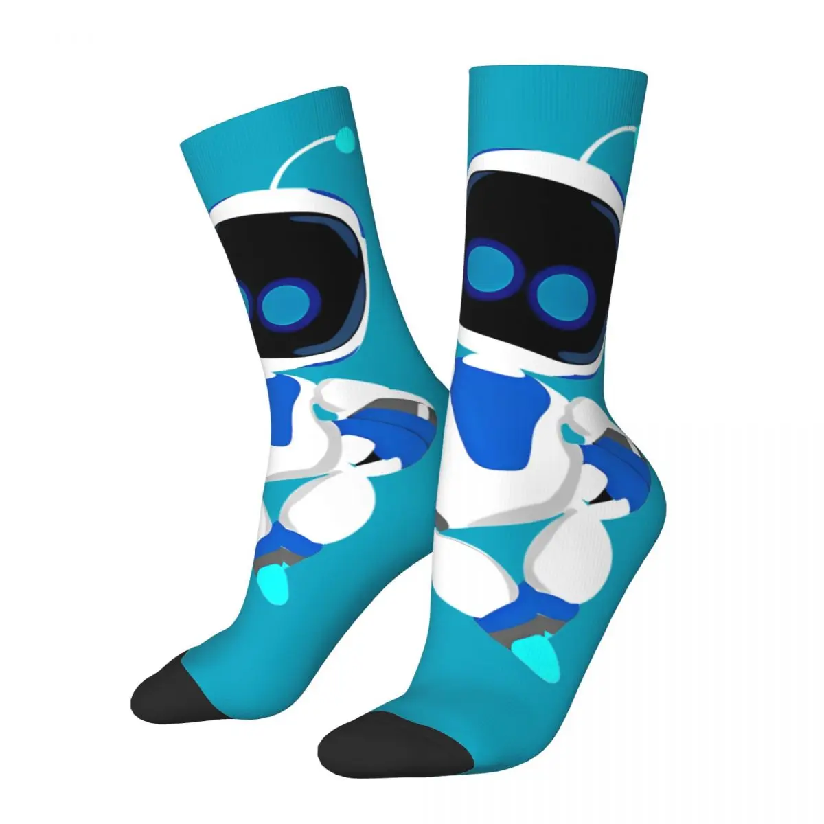 Autumn Winter Colorful Men's Women's ASTRO BOT Socks Astros Playroom Game Sweat Absorbing Basketball Socks