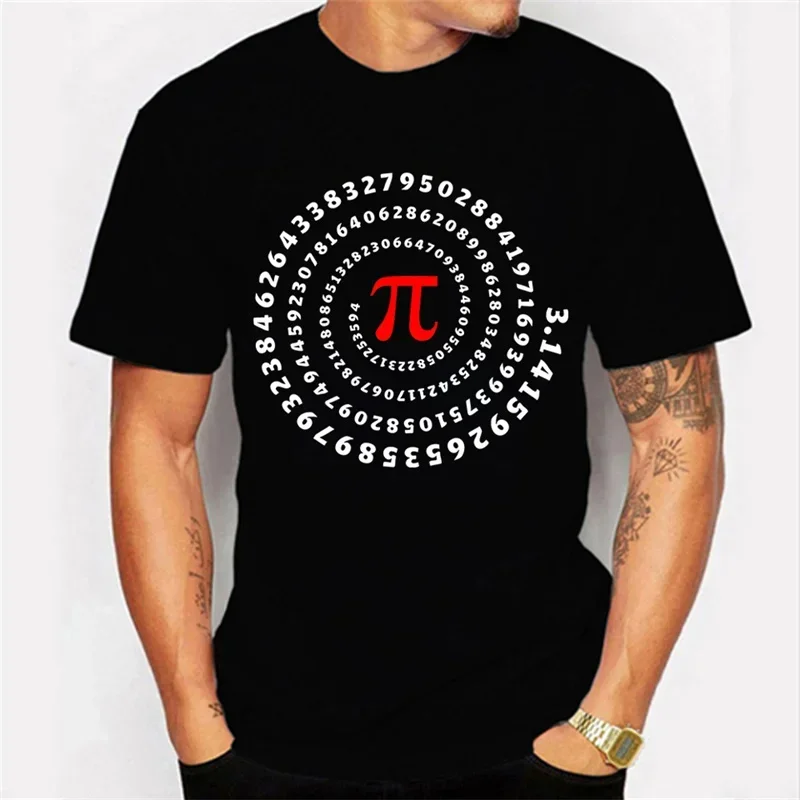 

Pi Symbol Sketch Printed Oversized T Shirt Male Top Tshirt Math Men Tee Clothing Summer Men's T-shirt Short Sleeve Men harajuku